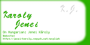 karoly jenei business card