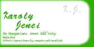 karoly jenei business card